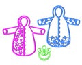 Stencil of baby jumpsuit with openwork pattern for cutting