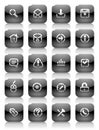 Stencil black buttons for internet Royalty Free Stock Photo