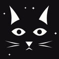 Stencil Cat with Shiny Star Sign (AI Generated