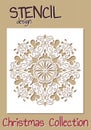 Stencil design template. Christmas collection