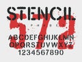 Stencil font 005