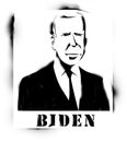 Stencil portrait of Joe Biden, 2020 US presidential election