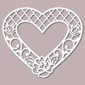 Stencil Lacy Hearts With Carved Openwork Pattern Template For Interior Design Layouts Wedding
