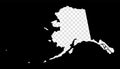 Stencil map of Alaska. Royalty Free Stock Photo