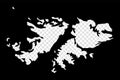 Stencil map of Falklands.