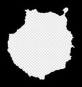 Stencil map of Gran Canaria. Royalty Free Stock Photo
