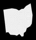 Stencil map of Ohio. Simple and minimal.
