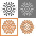 Stencil Pattern round ornament Royalty Free Stock Photo