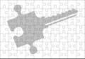Stencil of puzzle key Royalty Free Stock Photo