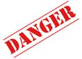 RED DANGER STENCIL Royalty Free Stock Photo