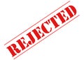 RED REJECTED STENCIL Royalty Free Stock Photo