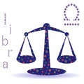 Stencil of Zodiac sign Libra Royalty Free Stock Photo