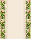 Stenciled holly border frame Royalty Free Stock Photo