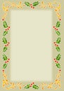 Stenciled old world X-Mas frame Royalty Free Stock Photo