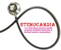 Stenocardia (a kind of chest pain or pressure), medical conceptual i mage Royalty Free Stock Photo