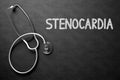 Stenocardia - Text on Chalkboard. 3D Illustration. Royalty Free Stock Photo