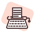 Stenographer law, icon Royalty Free Stock Photo