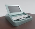 stenotype machine or steno machine on the desk Royalty Free Stock Photo