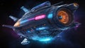 quantum quest: a voyage on a futuristic spaceship. ai generated