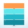 4 Step Arrow List Colorful Banners Infographic Diagram