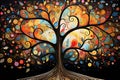 Enchanted Autumn: Designing with Whimsical Maple Tree to Capture Thanksgiving\'s Essence AI Generated Illustration