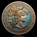 Beautifully designed ancient coin reflecting the time period it originated from