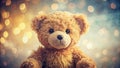 Charming Vintage Teddy Bear A Timeless Treasure from the Past Captured in Retro Style on a Pristine White Royalty Free Stock Photo