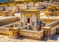 Jerusalems Second Temple Model A Detailed Architectural Exploration of Intricate Design and Historical Significance Royalty Free Stock Photo