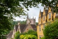 Castle Combe, quaint village with well preserved masonry Royalty Free Stock Photo