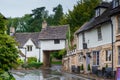 Castle Combe, quaint village with well preserved masonry houses dated back to 14 century in Wiltshire Royalty Free Stock Photo