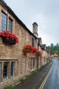 Castle Combe, quaint village with well preserved masonry houses dated back to 14 century Royalty Free Stock Photo