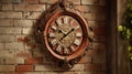 antique iron wall clock