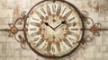 antique iron wall clock