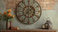 antique iron wall clock
