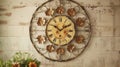 antique iron wall clock