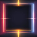 Neon Glow: Abstract Square Frame with Vibrant Hues Royalty Free Stock Photo