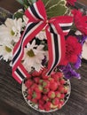 Proud Nation's Day: Flags and Strawberry Delights