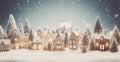 Enchanting Christmas Village: Winter Wonderland Royalty Free Stock Photo