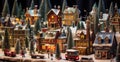 Enchanting Christmas Village: Winter Wonderland Royalty Free Stock Photo