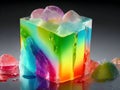 Chromatic Wonderland: Striking Rainbow Ice Photography
