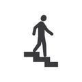 Step down icon isolated flat design vector illustration Royalty Free Stock Photo