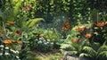 Step into a dreamy butterfly hideaway where lush greenery and graceful butterflies coexist in perfect harmony. This