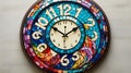 Art Nouveau inspired wall clock