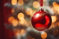 Decorations are Mounted on the Christmas Tree Royalty Free Stock Photo