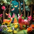 Whimsical Origami Forest