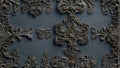 Ethereal Slate Elegance: Pewter Filigree Patterns. AI generate Royalty Free Stock Photo