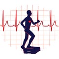 Step exercise icon