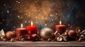 Elegant Xmas banner with beautiful Christmas candles