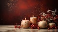 Elegant Xmas banner with beautiful candles