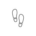 Step, foot line icon. Simple, modern flat vector illustration for mobile app, website or desktop app